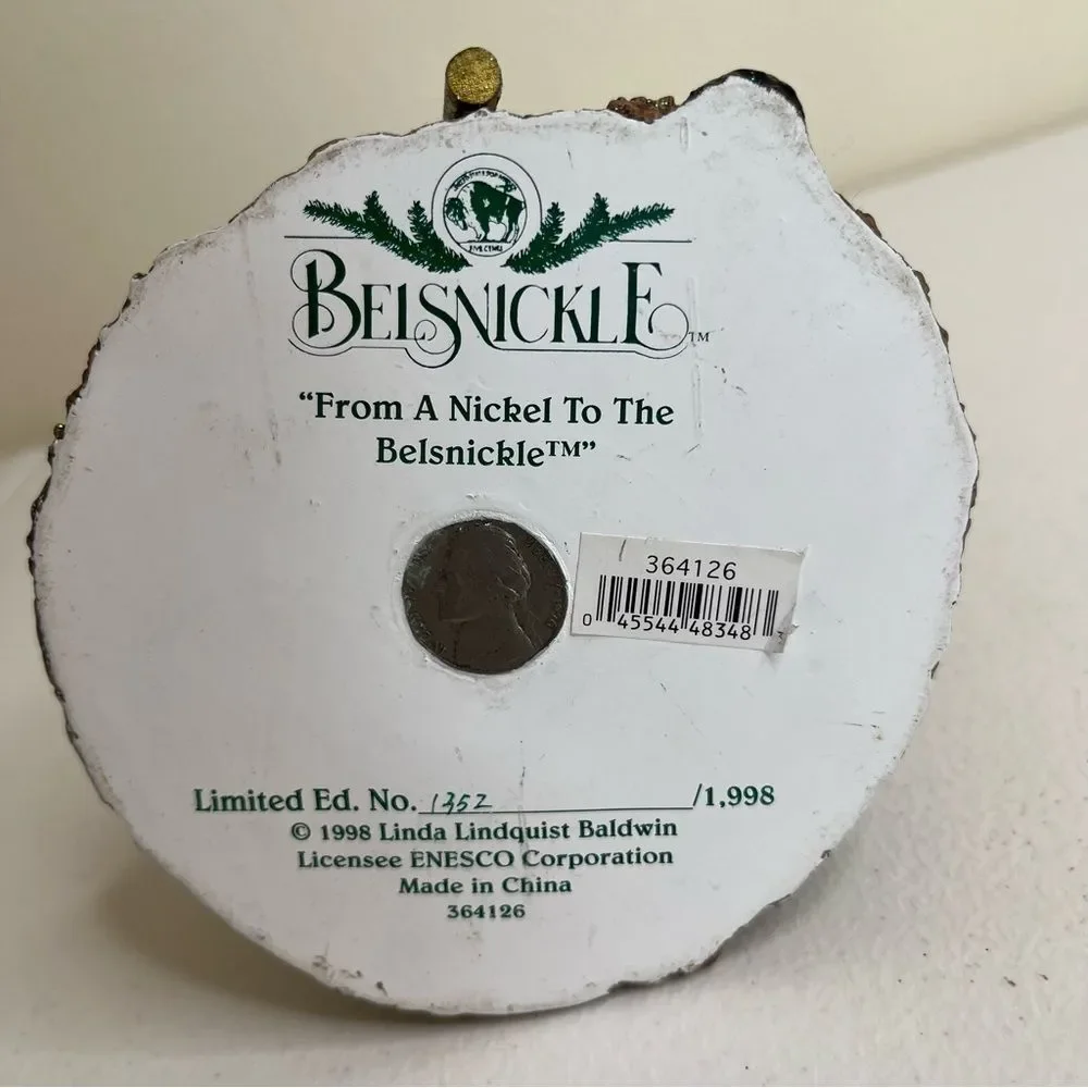 Vintage 90s Enesco Belsnickle Limited Edition Santa Globe Peace On Earth Baldwin